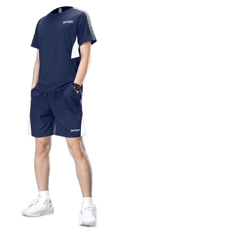 Mens Quick-Dry Sports Shorts and T-Shirt Set
